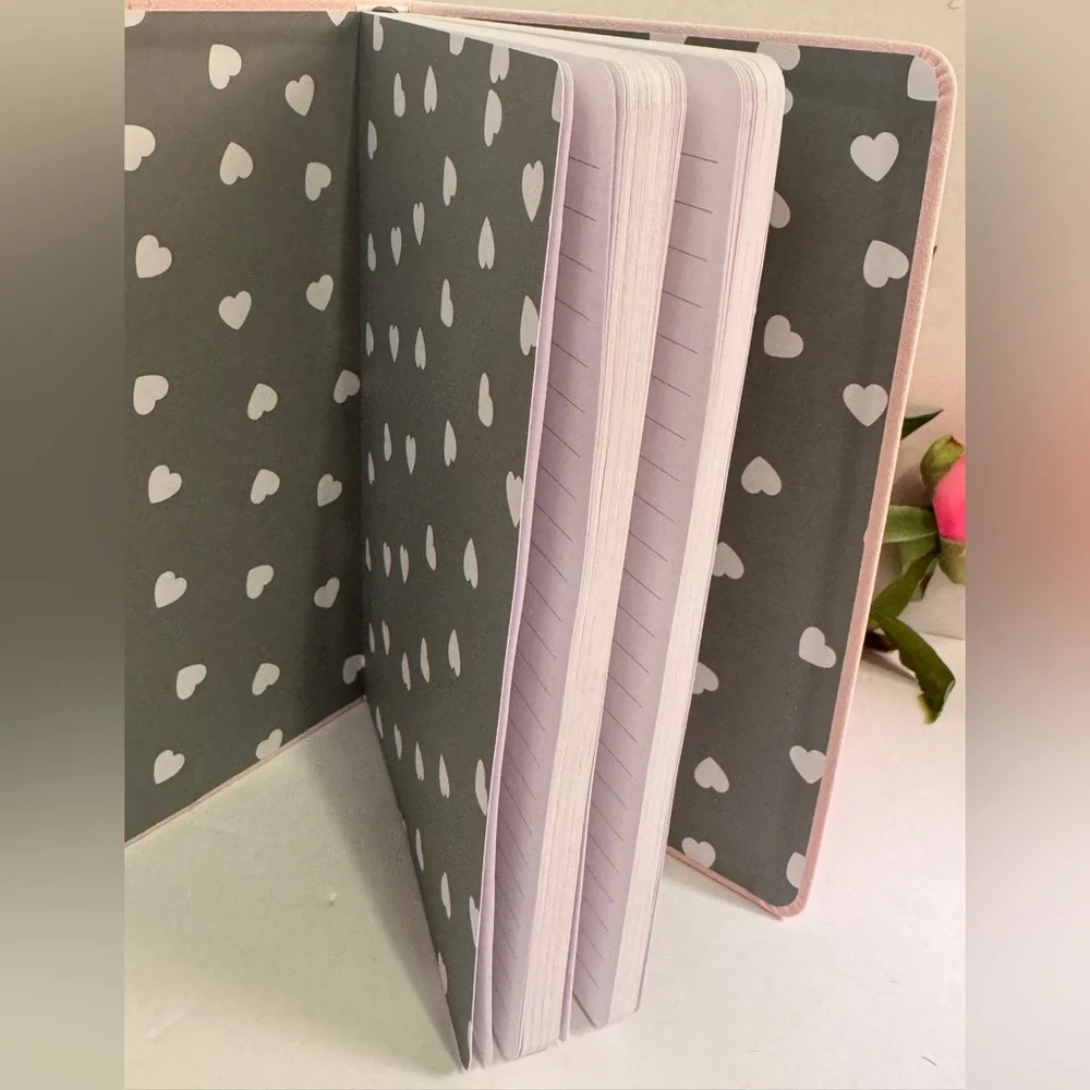 🩷 Pink Heart Journal with Papyrus Floral Pen NWOT